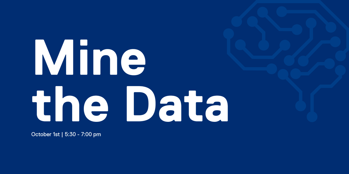 Mine the Data is back and is giving you the opportunity to listen to industry professionals. They will highlight how employers are using Data Science innovatively.

October, 1st 5:30 PM - 7:00 PM  

For more information or to sign up - ryersonuniversity.force.com/career/evt__Qu…