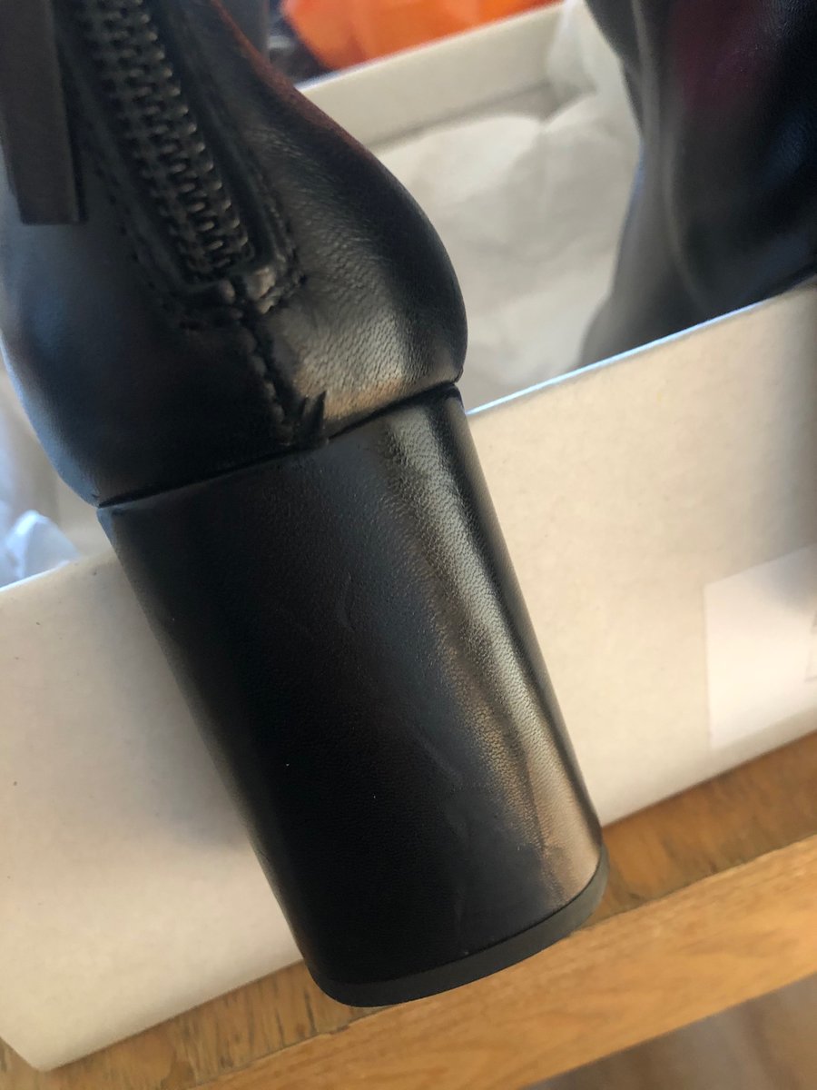 84tracym's tweet photo. @OfficeShoes look what office shoes sent me for £90. 😂 what’s even worse this is the second time in a week they have sent me damaged shoes! I returned the first pair for the same reason 🙄 shocking #noqualitycontrol https://t.co/plk7j6KFDv