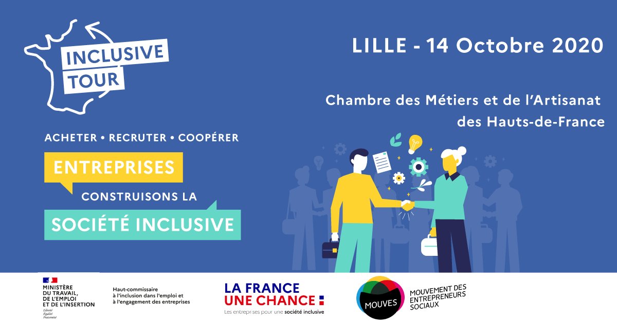 Mouv_ImpactFr's tweet photo. L'#InclusiveTour arrive à Lille le 14 octobre pour réunir les acteurs de l'Inclusion & les entrepreneurs pour créer de nouveaux liens et faire de l'Inclusion le cœur de la société de demain. 🚀
Informations et inscriptions ▶️ https://t.co/blfKMZkkl5 https://t.co/nzFiD1hCjj