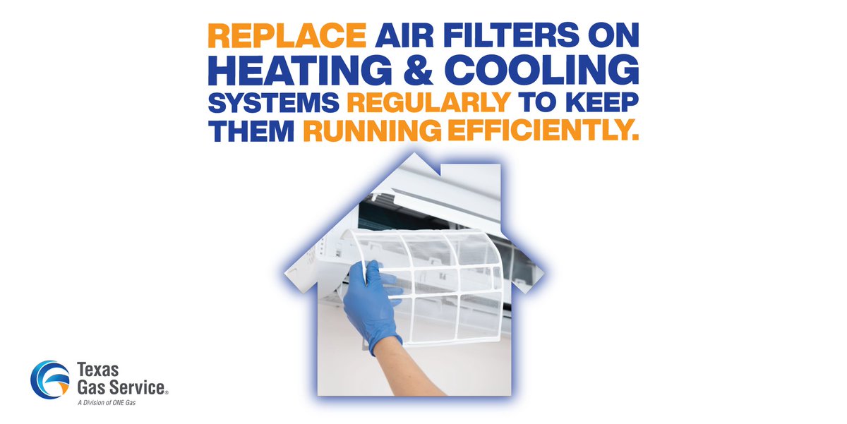 TexasGasService's tweet photo. Fall is right around the corner. Remember to replace or clean your air filters to keep your system running efficiently and safely. Set a recurring reminder on your phone’s calendar so you won’t forget to replace your filter at regular intervals. #EfficiencyTip https://t.co/vwzs48ilqB