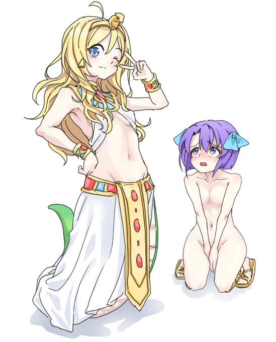 邪神×メデューサ衣装交換 