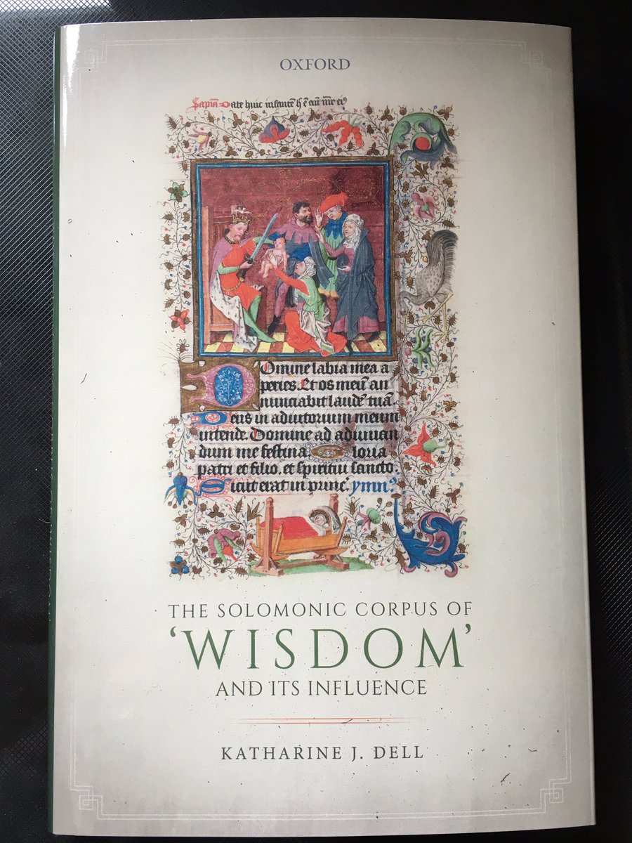 The new book on Solomon is out.  “Solomon is the lynch-pin that holds ‘wisdom’ in its core texts and wider family together”
