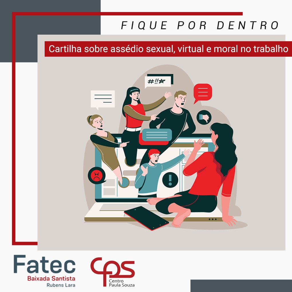 FatecRubensLara's tweet photo. 🔴 Foi divulgada, pelo Centro Paula Souza, a cartilha da COPAMS sobre assédio sexual, virtual e moral no ambiente de trabalho.
Para obter mais informações e fazer o download da cartilha, acesse: https://t.co/3scYIZDkHq
#FatecRL #BaixadaSantista #CPS #COPAMS https://t.co/M0p3tpMOci