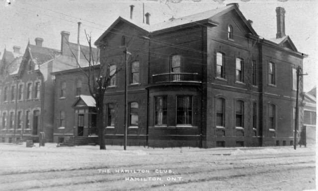 TheHamiltonClub's tweet image. The Hamilton Club has been around since 1873 and it is early photos such as this that speak to the Club’s impressive legacy here in the city. We’ve been at the corner of Main &amp;amp; James for close to 150 years and love being a part of Hamilton’s history! #HamOnt #TBT