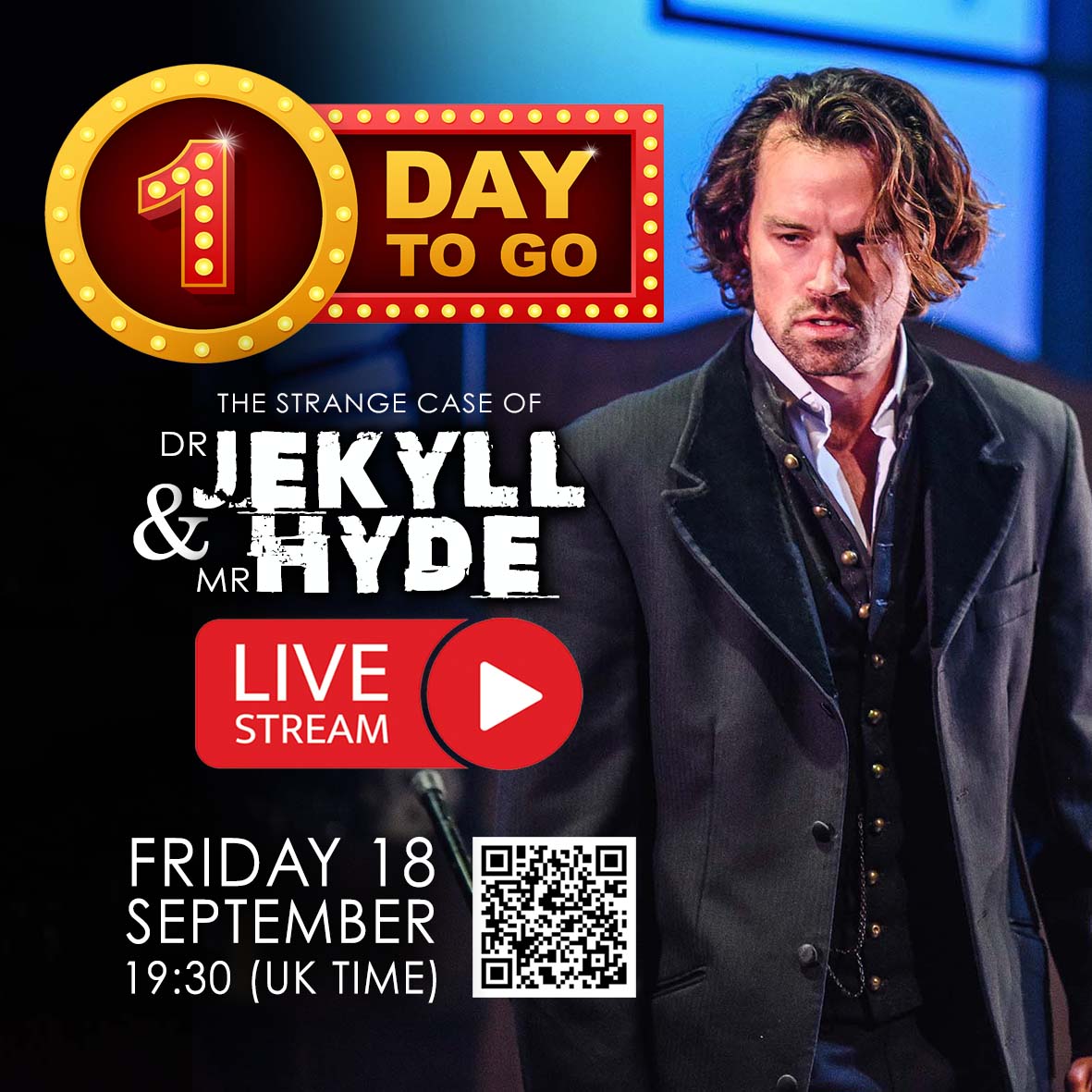 1 day to go... Dress rehearsals done and cameras at the ready, our live stream of The Strange Case of Dr Jekyll &amp; Mr Hyde is tomorrow at 7.30pm. Go on, treat your dark side! £15 per household... #JekyllandHyde #Livestream #livestreaming 
blackeyedtheatre.ticketco.events/uk/en/e/jekyll…