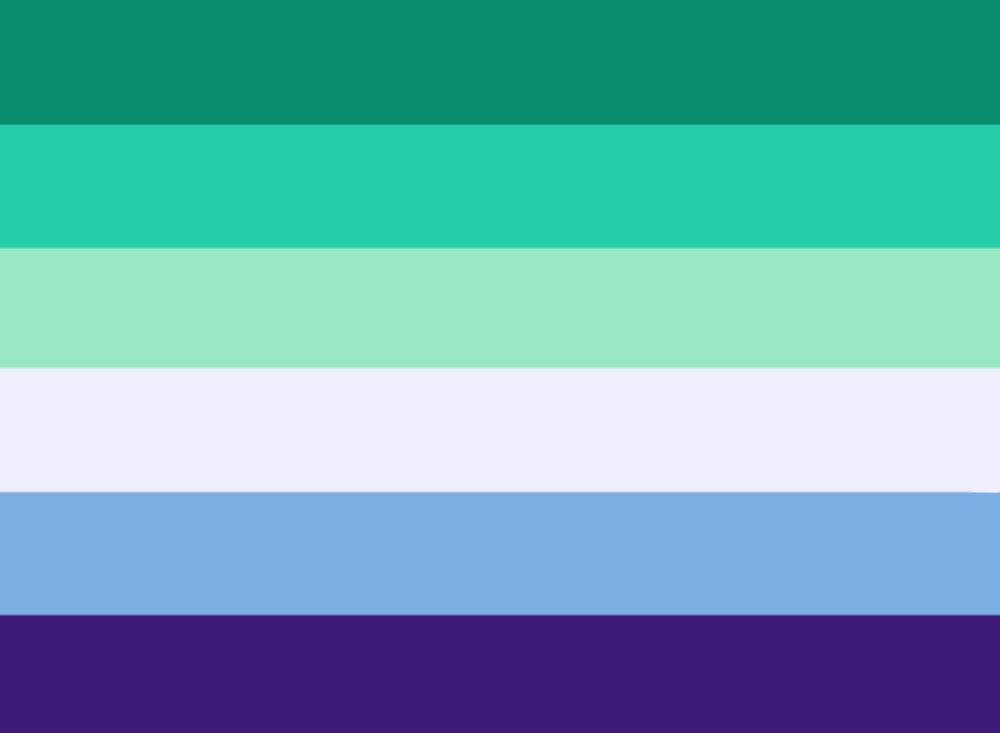 forgivendeath's tweet image. this is a modified version of the other  flag not made by a transmed. its 6 stripes to avoid being read as a lesbian flag!! use this one!!