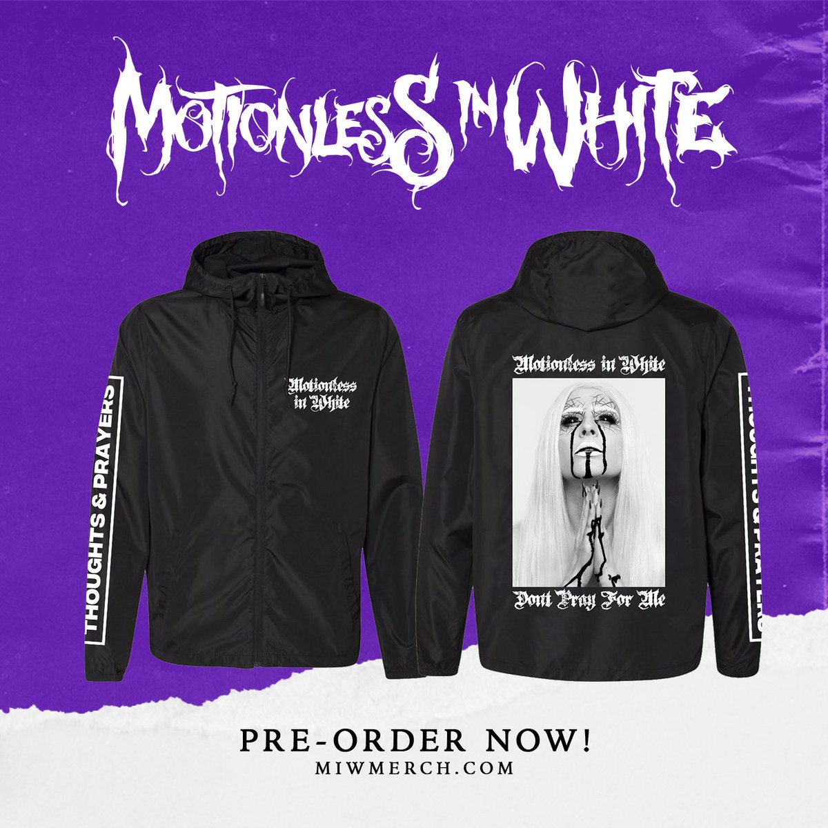 Don’t Pray For Me Zip Windbreakers are now available! Get yours at miwmerch.com