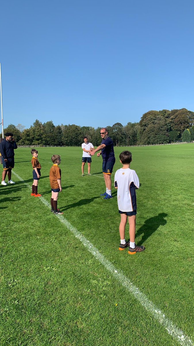 Great to have Mr Davey and Mr Coke down from the senior school this afternoon to coach Hockey and Rugby. #OneSchool