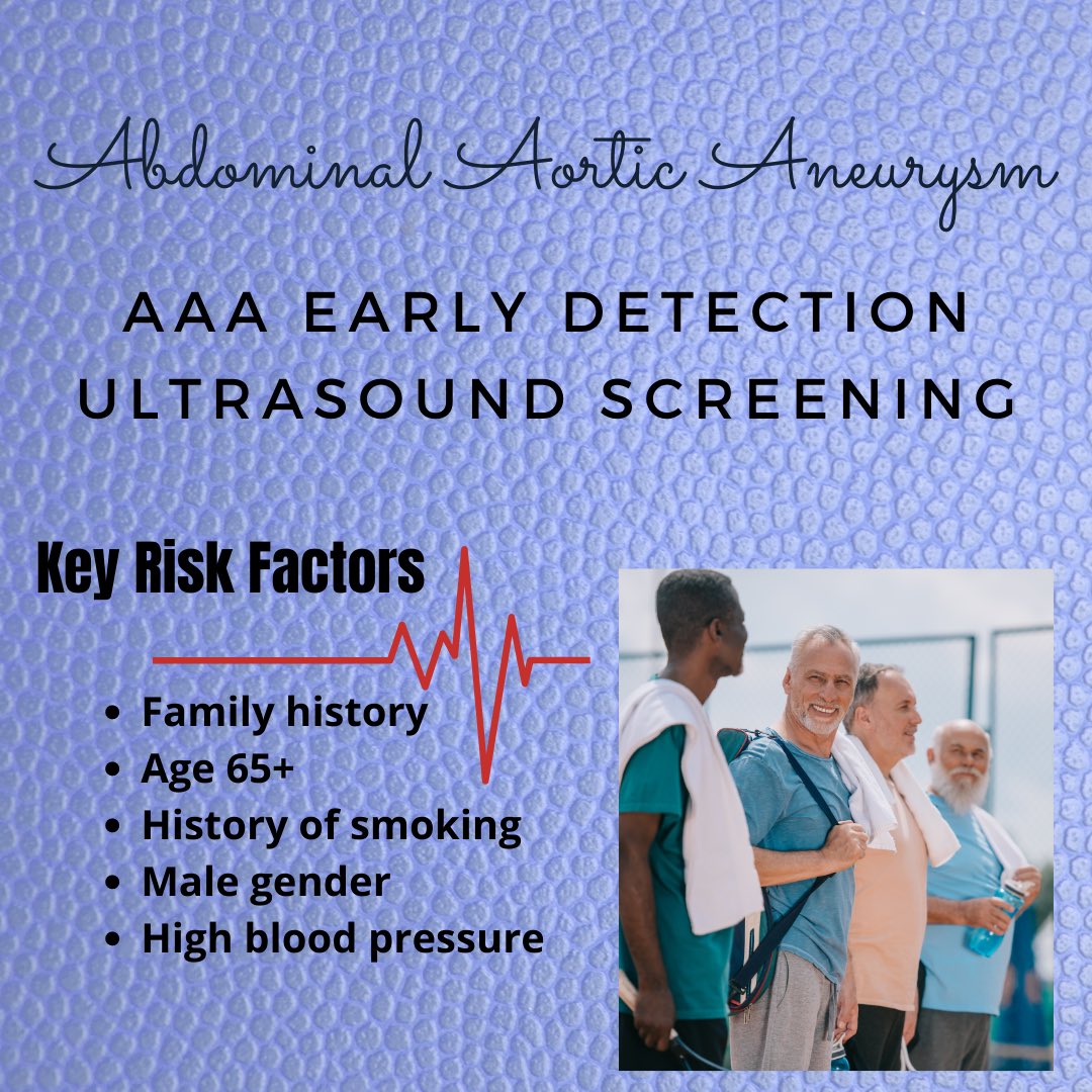 Ultrasound screening can help determine if AAA has developed and to identify if medical treatment is necessary. Call our scheduling department at 703.824.3260 for your AAA Screening. #AAA #AlexandriaRadiology #Ultrasound