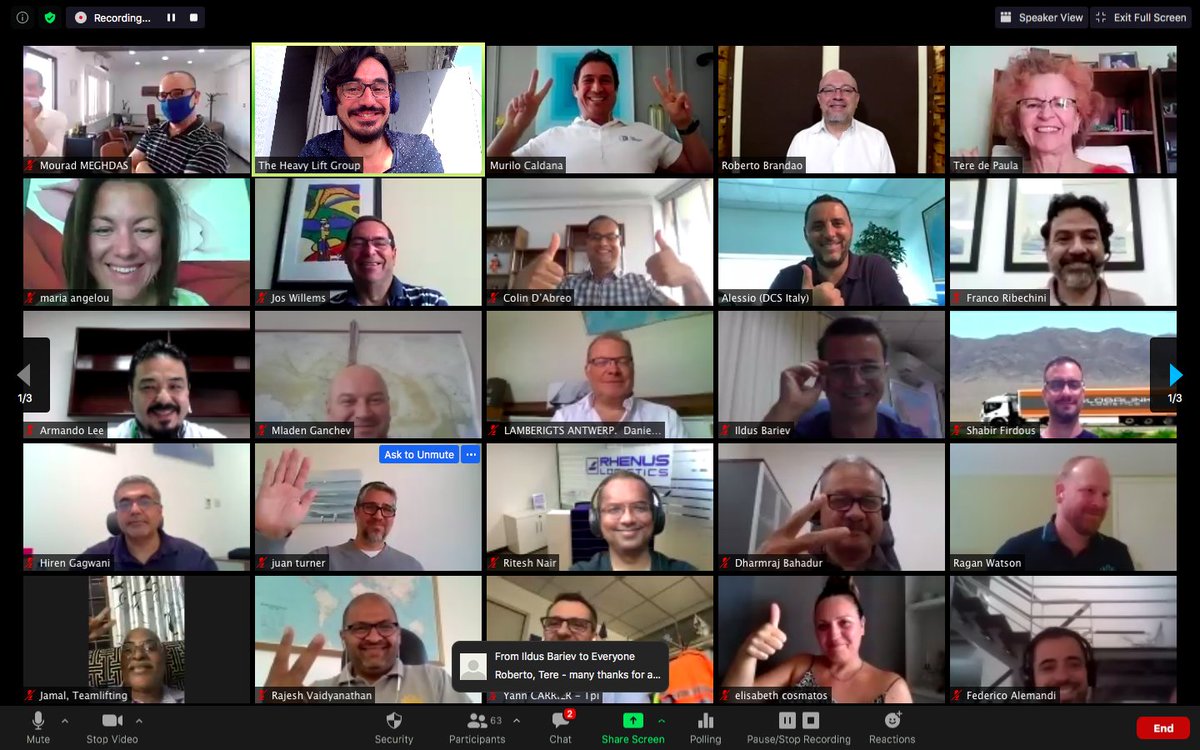 thlg1987's tweet photo. Another Webinar, another Masterclass, another success! We will keep providing services to our members and clients, no matter the circumstances!

#theheavyliftgroup #thlg #webinar #masterclass #training #chartering #projectcargo #tapconsultoria #foxbrasil #PowerInUnity https://t.co/urlY5jJrBl
