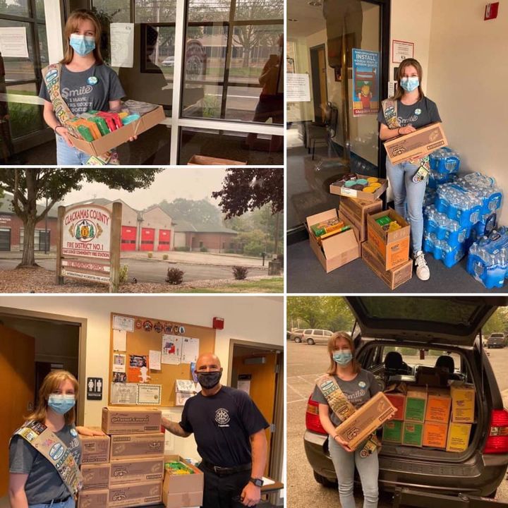 Girl Scouts from Girl Scouts of Oregon and Southwest Washington are heading out to safely bring some joy to those working on the wildfires in the West. 👏💚🍪✨ #GirlScoutsGiveBack