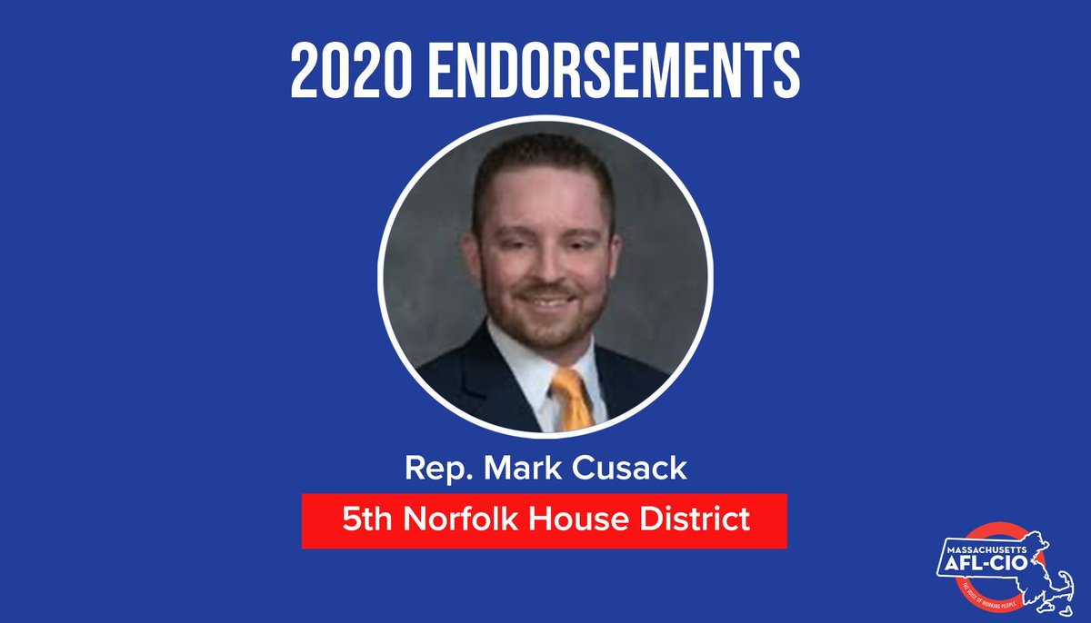 .@RepMarkCusack for the 5th Norfolk House District.