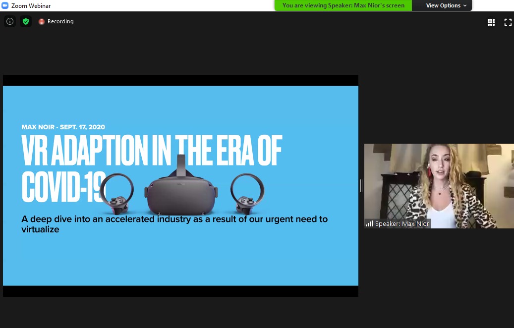 GlobalStartupE's tweet image. Speaking now at the second edition of the annual #VRtechsummit is Max Noir on the topic "VR Adaptation in the era of Covid-19" 
***Click on the link to join 1000 digital delegates and be part of this iconic program via lnkd.in/dUvkJPc #VRtechsummit #globalstartupecosystem