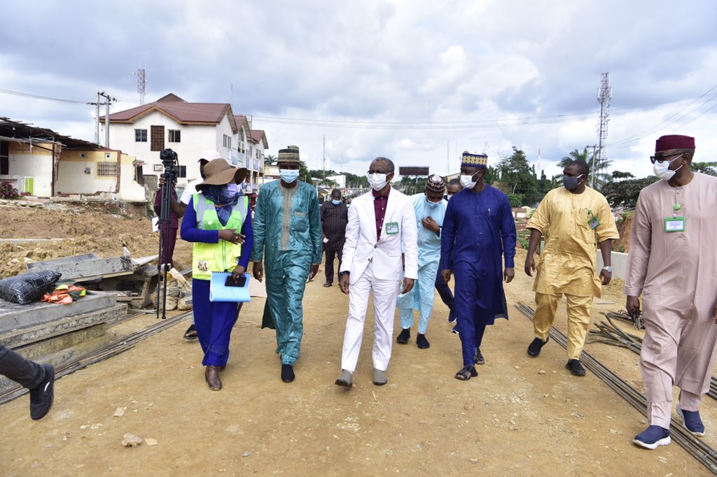 Malam Nasir @elrufai today inspected various projects under the roads component of the Kaduna Urban Renewal Project. He was conducted around by @Dattijo, who chairs the Infrastructure Development Council, and Mohammed Lawal Magaji, MD of the the Kaduna Roads Agency, KADRA https://t.co/3PtAS7Mjzr