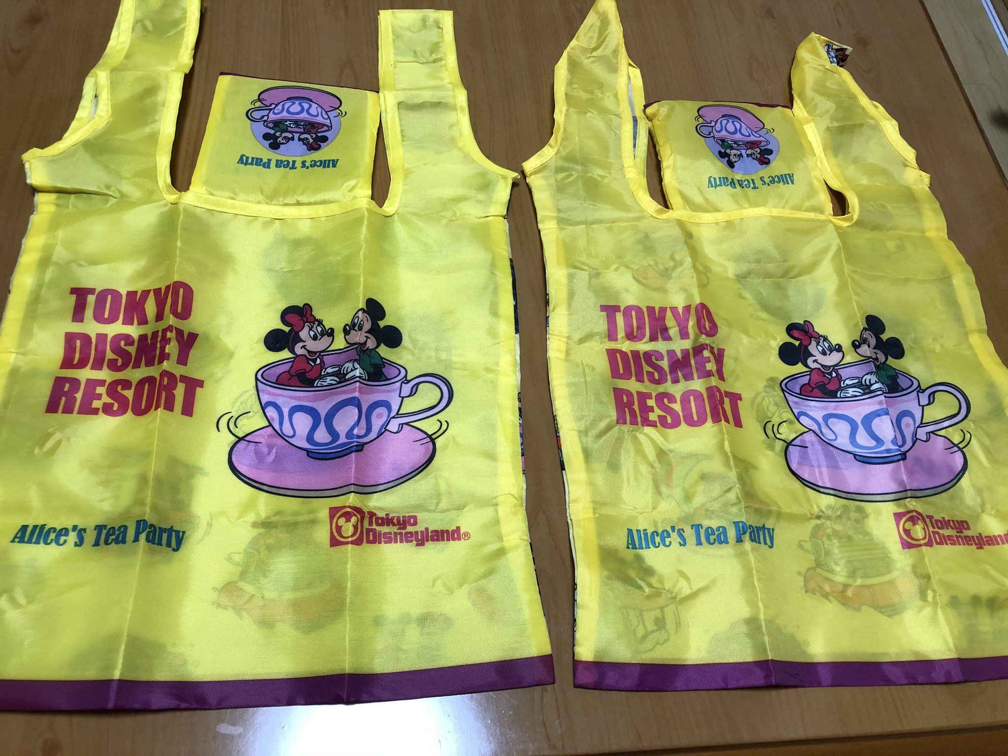 ディズニー カプセルトイ エコバッグ 黄色