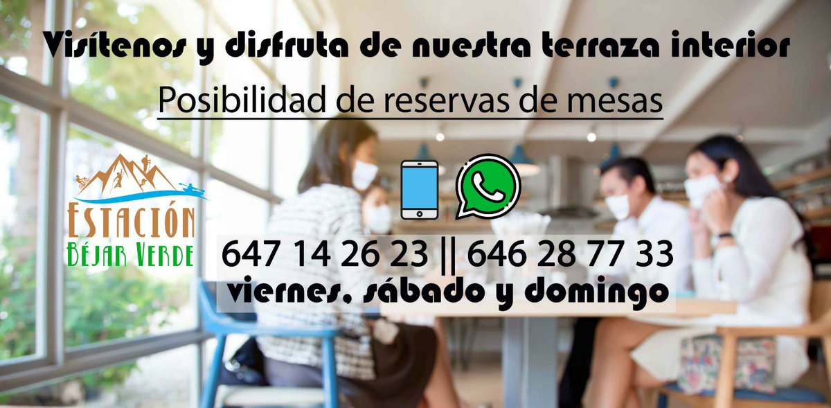 #EstaciónBéjarVerde 
Con precaución y espacios seguros
Os esperamos con una 😃🥰