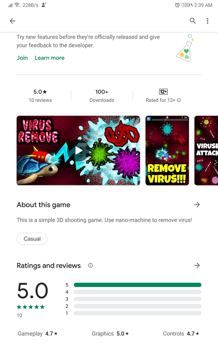 zakuro_latte_p's tweet photo. My game "VIRUS REMOVE" is downloaded 100+ !
Thanks for all players!
#indiegame #gamedev #virusremove https://t.co/SX2na39k8E