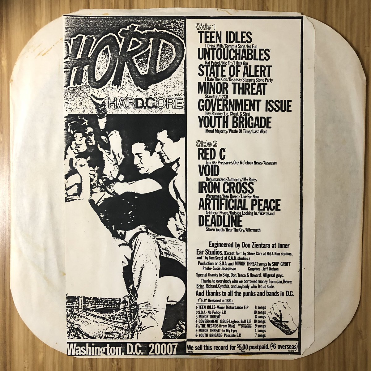 SkinTightRock's tweet photo. The #FlexYourHead #TestPressing I got from #Dischord when it came out. #NotForSale #ArtificialPeace https://t.co/hUOvcBh9cL