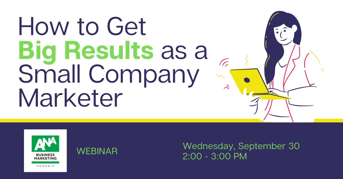 New Webinar! Are you a marketer in a small business? Join us on September 30 to hear our panel of successful small business marketers give tips, insights, and guidance on how to get the best results from your marketing effort. yeagermarketing.zoom.us/webinar/regist…