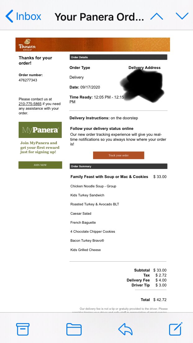 matthew2000tx's tweet photo. @askpanera @panerabread this just gets worse I got talk with an employee management refused to talk to me told me to call DoorDash I don’t have doordash account order was placed at Your company site. Manager says it’s no their problem!?!? https://t.co/FXp1PPuBUC