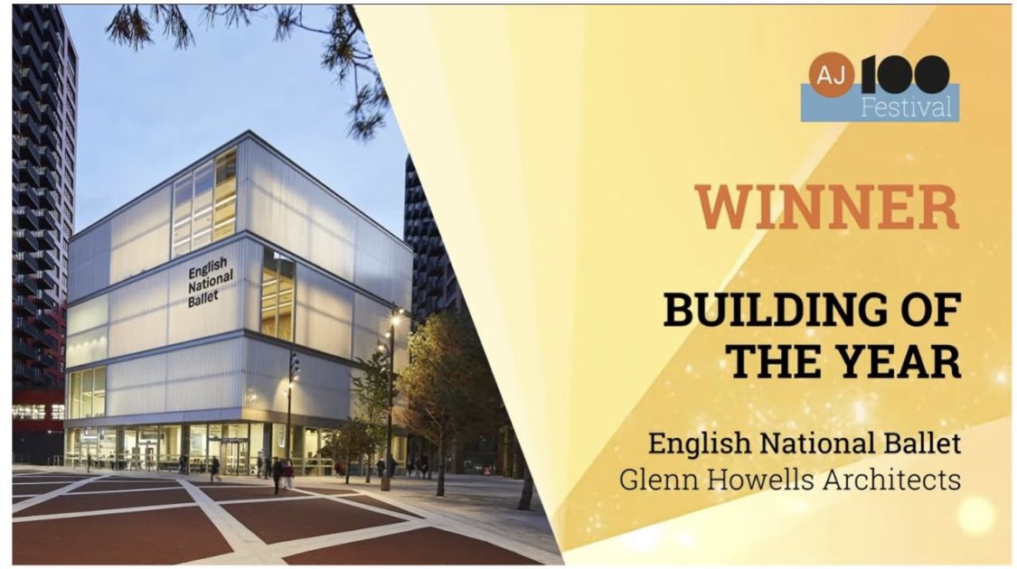 Fantastic news that a Hydrock @hydrocknews project has won the <a href="/ArchitectsJrnal/">Architects’ Journal</a> "Building of the year" @ENBallet. 

#awardwinners #construction #engineering #design