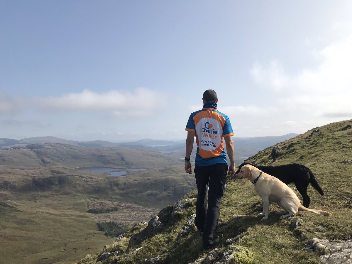 MrAndrewCotter's tweet photo. Probably more important than ever to think about mental well-being and anybody who might be struggling just now. T-shirt courtesy of @CharlieWallerUK on today’s walk. https://t.co/kawu1h9GXK