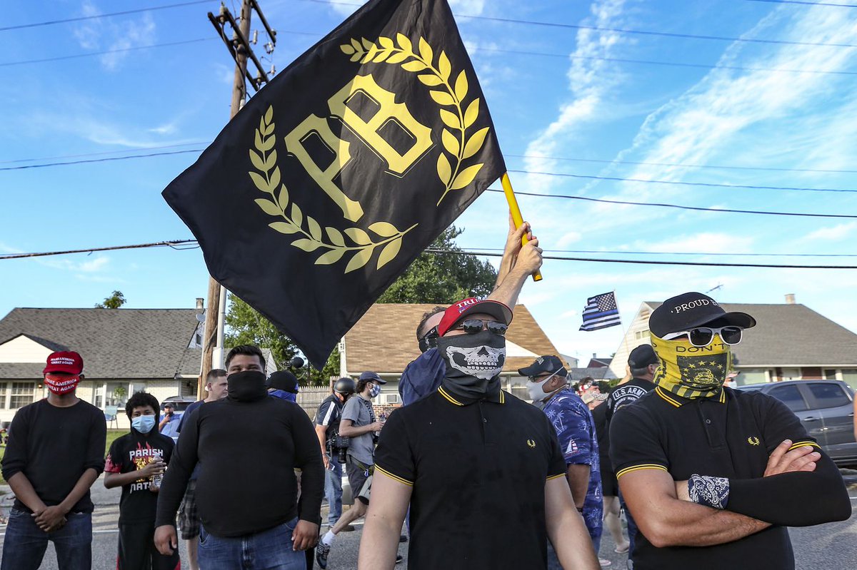 PB followed this reveal by reaching out to Philly PD. Here's Rehl and PPB VP Aaron Wolkind with a disguised but clearly uniformed PPD officer. They also attended a Mike Pence rally at the Philadelphia FOP Lodge, where they were even allowed into the building.