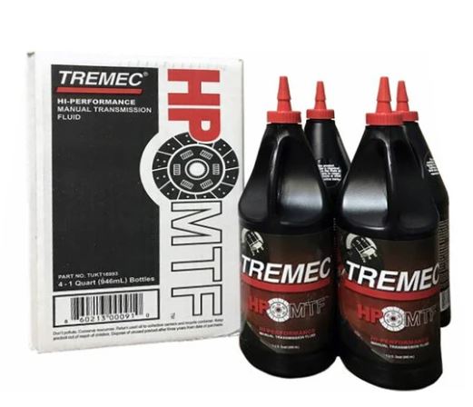 IN STOCK-READY TO SHIP
High quality transmission fluid suitable for use in any TREMEC transmission. Available in single quarts or 4-quart cases, enough for a full oil change on Magnum, TKO, T-56 or T-5 TREMEC.