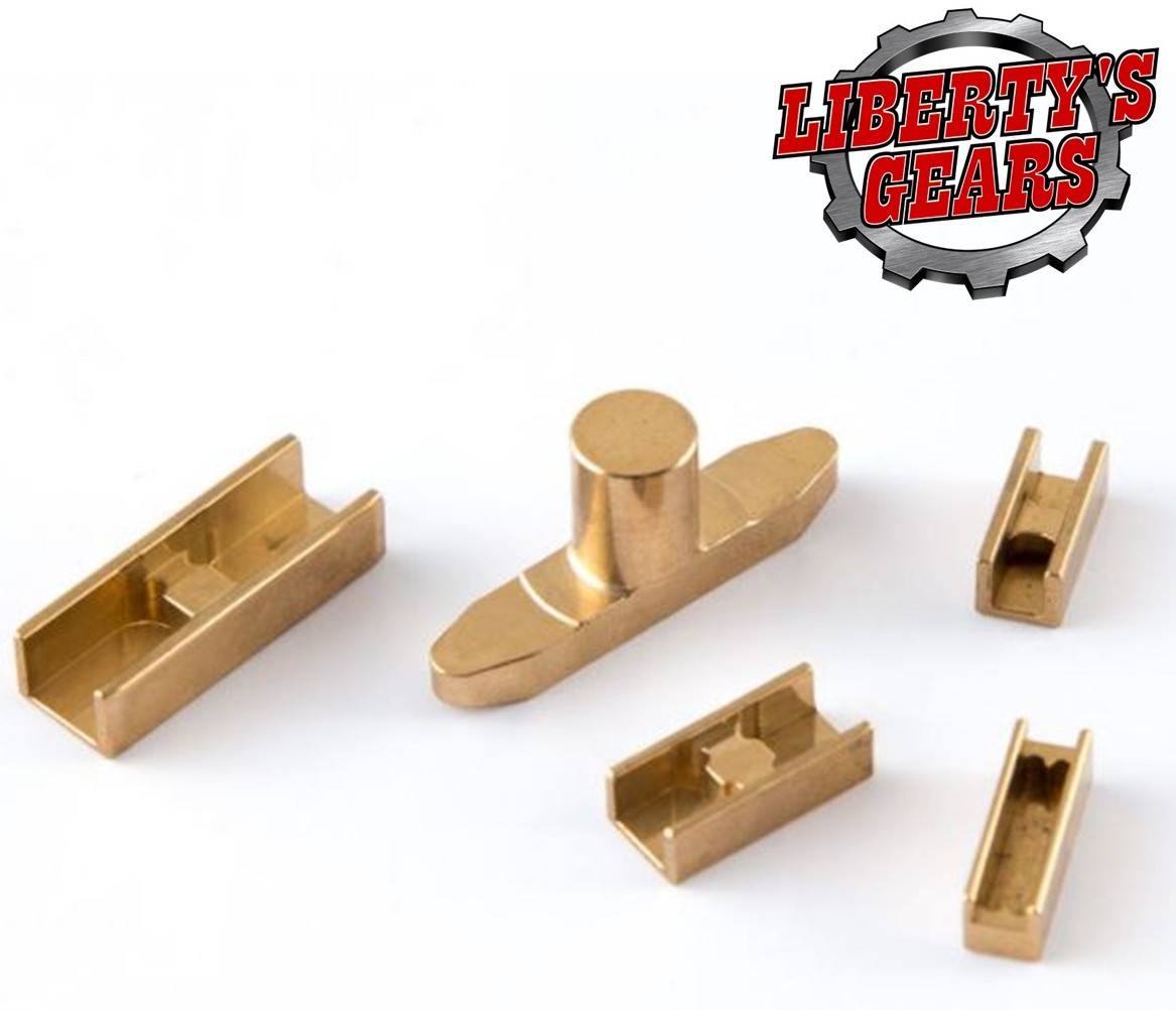 Replace your nylon shift fork pads with Liberty’s Gears Bronze Shift Fork Pads.  Available for Tremec TKO, T-56, Magnum, TR-6060, T-5 and Getrag MT-82 transmissions.  Liberty’s can manufacture to suit your application if not listed.