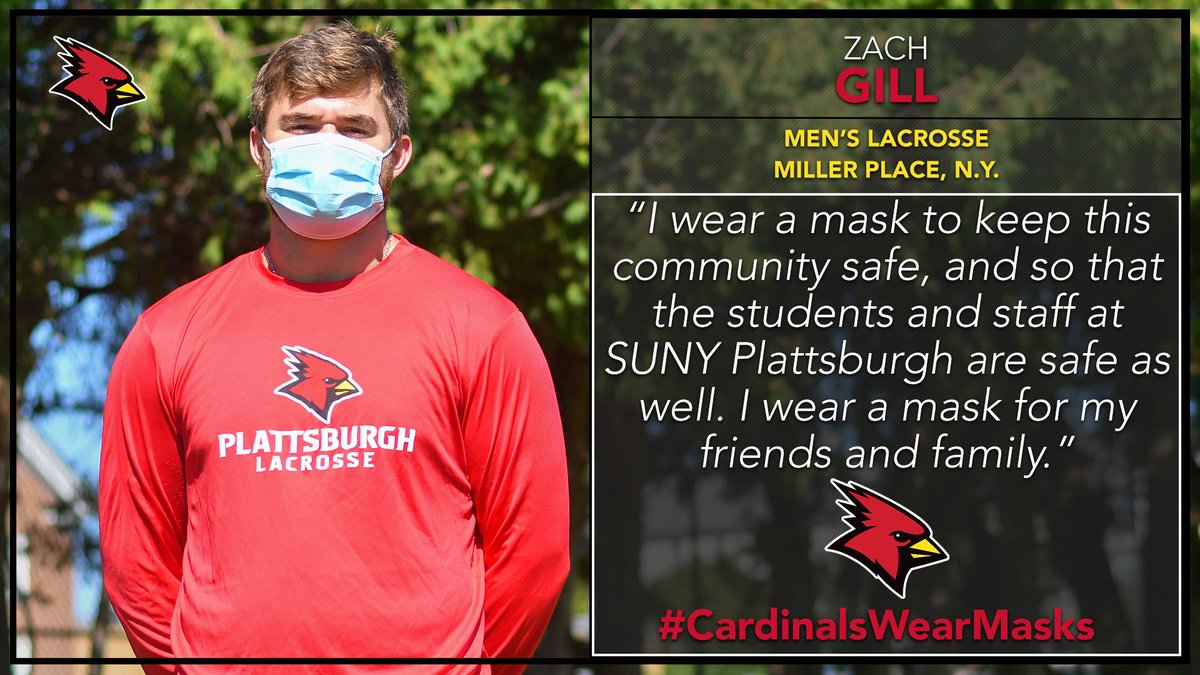 Plattsburgh State Cardinals (@plattsathletics) on Twitter photo Help keep the Plattsburgh community safe. Follow the Cardinal Pledge and wear a mask.
#CardinalsWearMasks Help keep the Plattsburgh community safe. Follow the Cardinal Pledge and wear a mask.
#CardinalsWearMasks