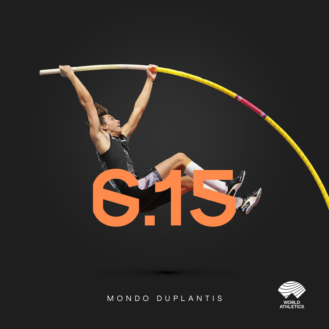 WorldAthletics's tweet photo. Yessss!

@mondohoss600 clears 6.15 in Rome!

It's the highest ever anyone has ever vaulted outdoors.

#DiamondLeague #RomeDL https://t.co/OBS22O8OQC