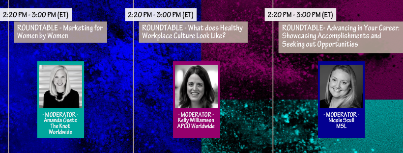 PRWeekUS's tweet photo. Stay tuned for three amazing roundtables! #PRWeekHallofFemme https://t.co/0TXRQWGaow