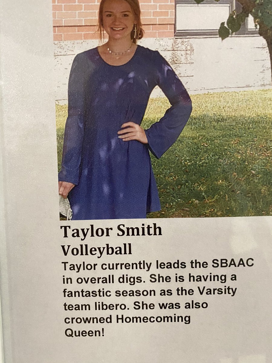 GoGHSVolleyball's tweet photo. Congratulations @Taysmith2002 for earning GHS Athlete of the Week! https://t.co/ZVWBDDVz38