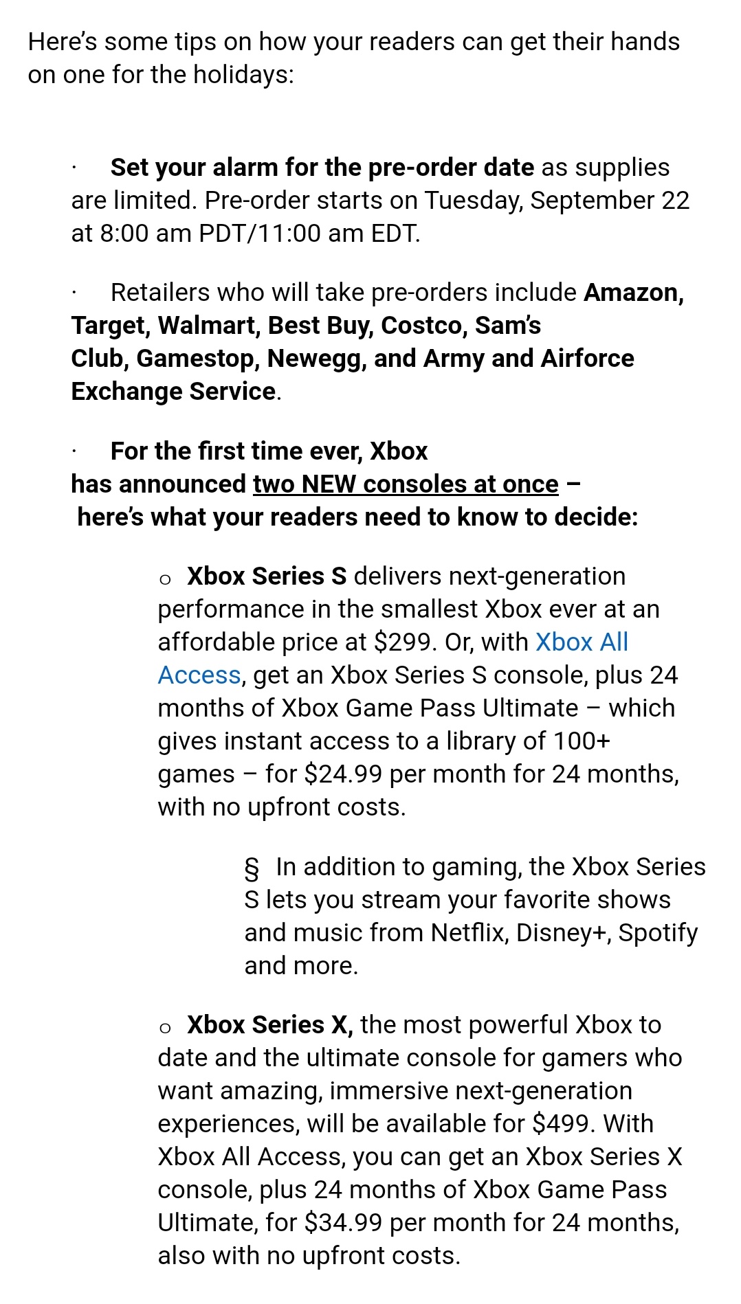 Xbox Series X is available for preorder on September 22! 