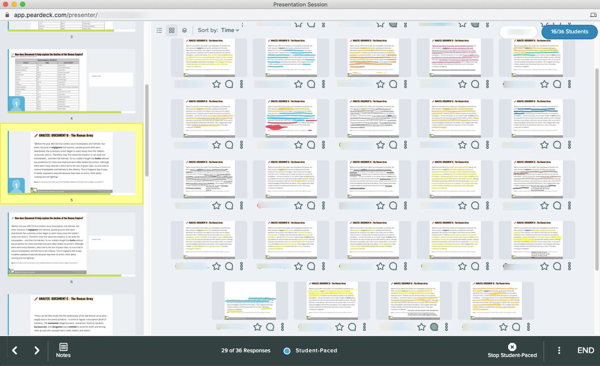 stacyyung's tweet photo. My new workflow for analyzing docs for DBQs using @PearDeck:
🖍 DRAW slide for annotations
📝 TEXT slide to answer essential ?
🖍 DRAW slide to sort docs 
(🔴 DRAGGABLE and 🔢 CHOICE would also work well!)

Started as teacher-paced ➡️ switched to student-paced
#sschat https://t.co/Ob5YDLVxQT