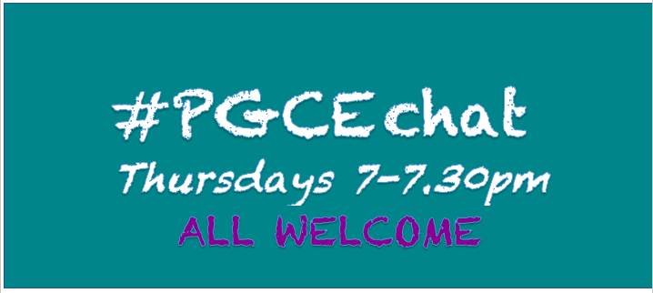 Welcome to #PGCEchat! Let's make connections and create a professional learning network today! 
💡Like and retweet to let others know about this new chat💡Comment to introduce yourself and add #PGCEchat
💡CONNECT! Chat, support, follow and follow back :-)