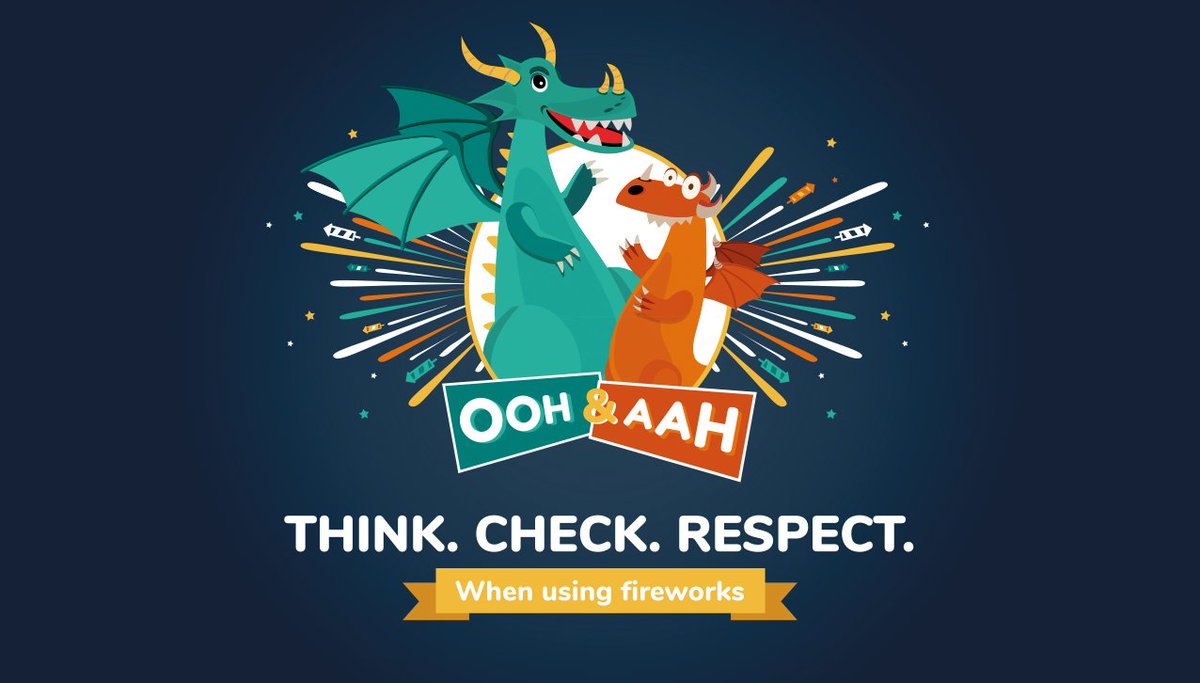stndfireworks's tweet photo. Keep an eye on our socials in the next few weeks for a special animated video featuring two dragons Ooh & Aah, as part of a new campaign from the BFA in relation to promoting firework safety in the run up to Bonfire Night. #OohAah #FireworkSafety #ThinkCheckRespect https://t.co/FsDzAxMhyv