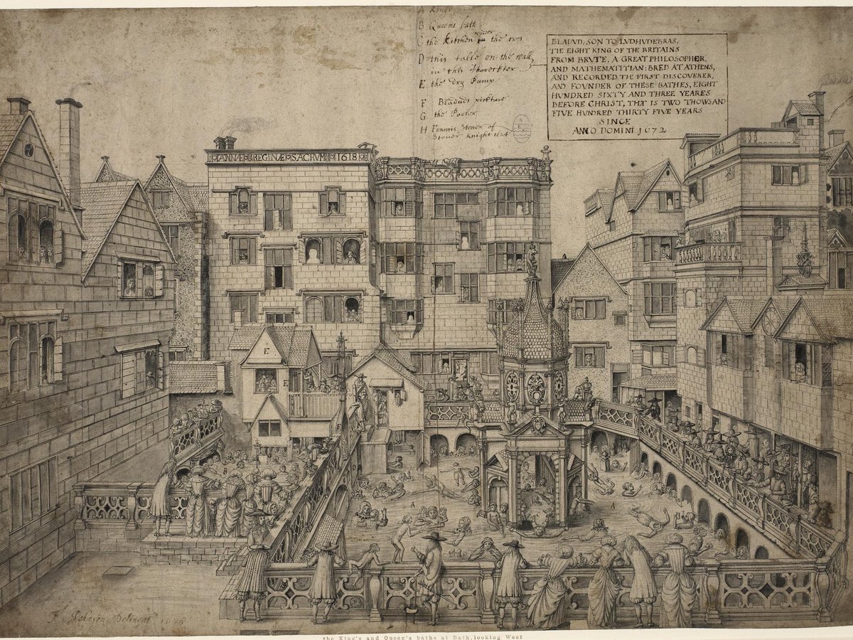 Pepys at King's and Queen's bath, 13 June 1668 'methinks it cannot be clean to go so many bodies together into the same water ... strange to see what women &amp; men herein that live all the season in these waters that cannot but be parboiled &amp; look like the creatures of the Bath'🛁