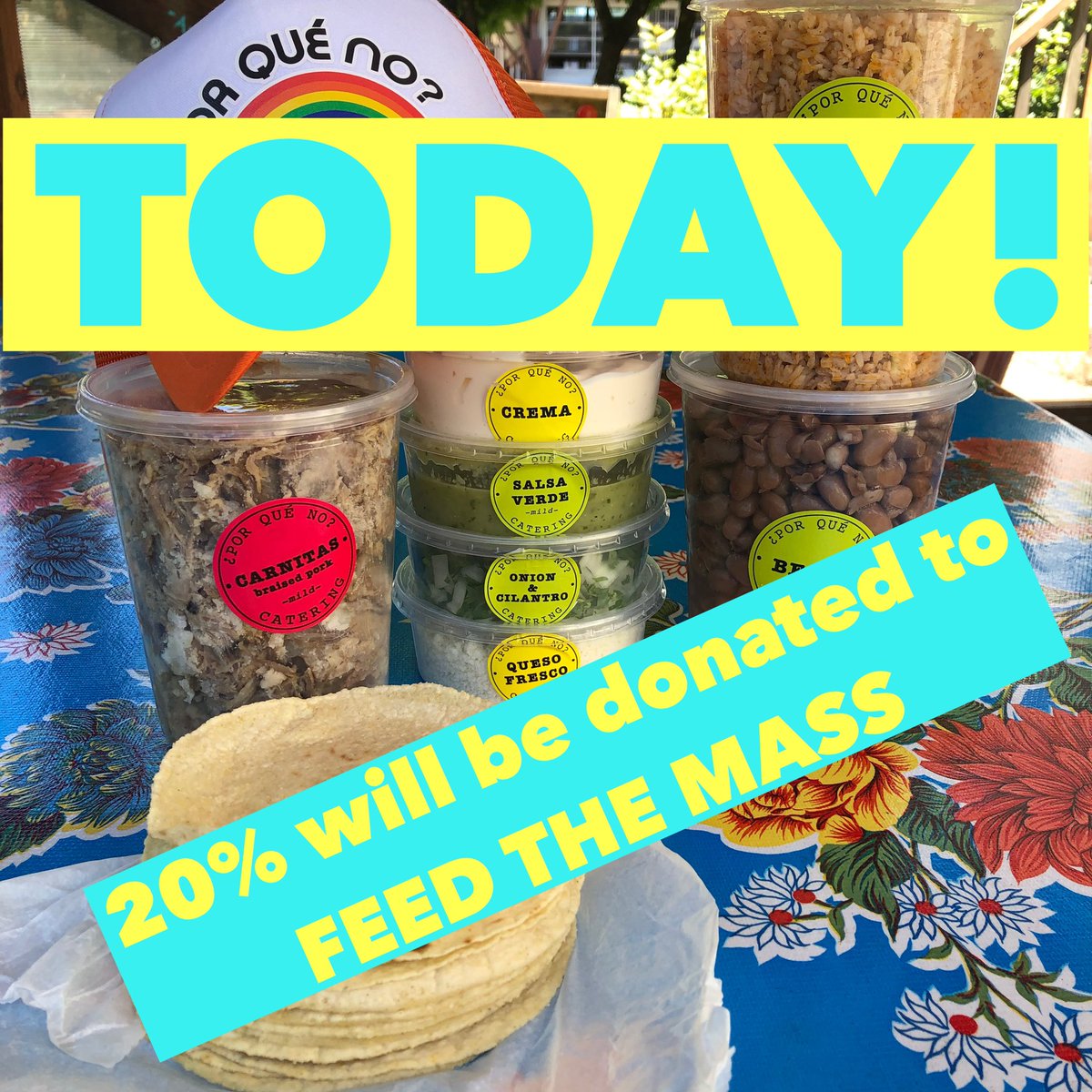 Mississippi has taco kits and more available today, pickup 2-6pm. 20% of net proceeds will be donated to <a href="/FeedtheMass/">Feed The Mass</a> 
Please visit their page for more info on how to help support their mission to Empower Through Food. We are hopeful for a grand reopening tomorrow, AQ-permitting!