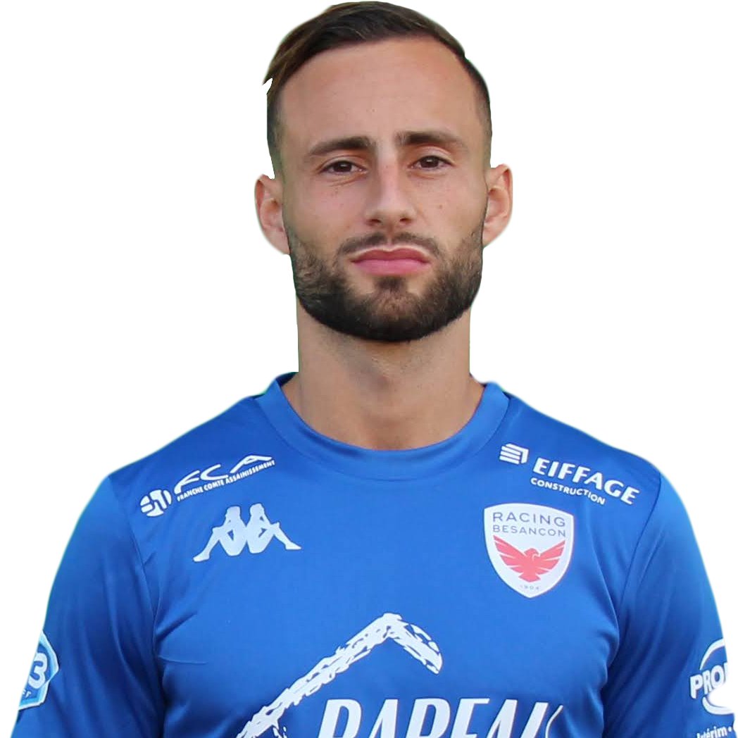 Kevin LEBOEUF avec son club du Racing Besançon en N3