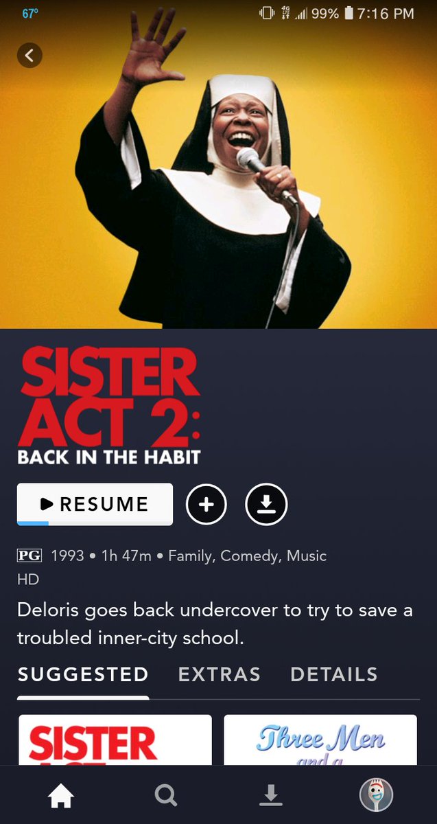 One of my faves on @disneyplus #tbt @WhoopiGoldberg you're an amazing actress and one of my favorites; My fave movie from you besides #SisterAct2BackInTheHabit is #JumpinJackFlash & #FatalBeauty you're an icon ❤✨🎥🎬🎞