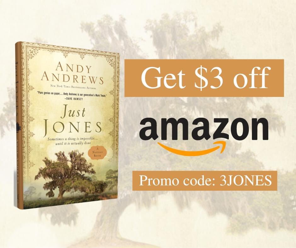 Have you heard? One of our favorite characters, Jones, has returned! To celebrate, we are offering $3 off through September 22nd when you order Just Jones by <a href="/AndyAndrews/">Andy Andrews</a> on Amazon.

Order now: amazon.com/gp/mpc/A3GCMVJ…