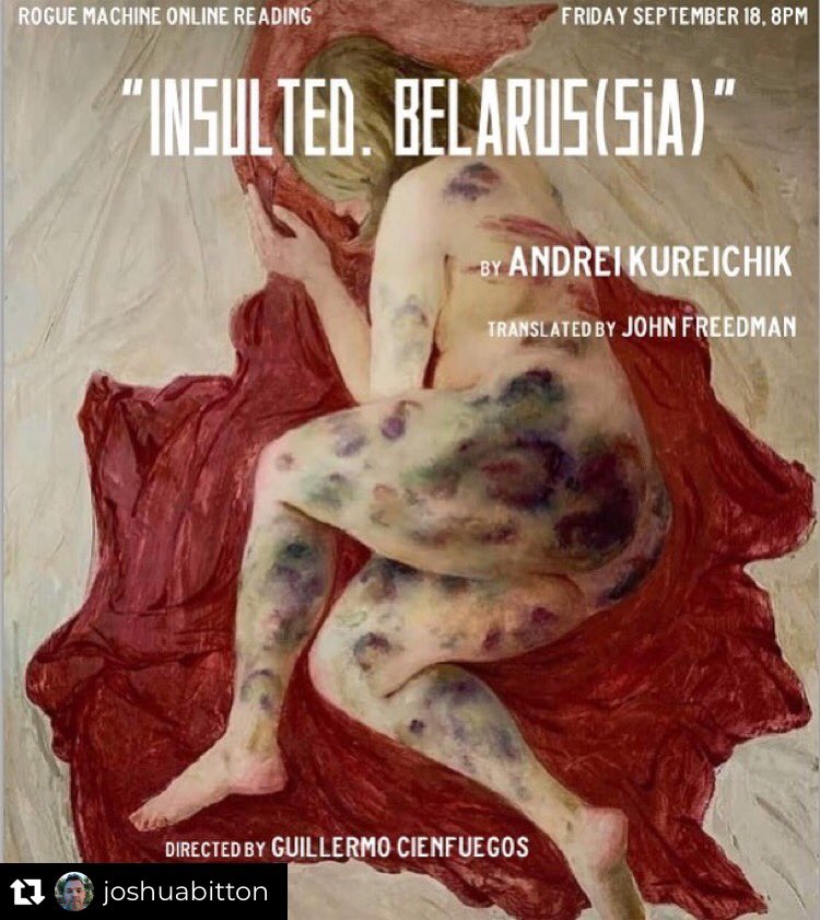 ashlieatkinson's tweet image. Tomorrow-FRIDAY. 8pm PT /  11pm ET. Belarusian Playwright Andrei Kureichik escaped Belarus on Wed &amp;amp; sent this play to 10 theater companies about the situation RIGHT NOW in Belarus. His friends have been arrested. Honored to be in the US PREMIERE. Join us. us02web.zoom.us/j/82768784399