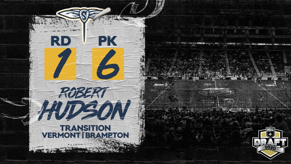 With the 6th pick in the 2020 #NLLDraft, <a href="/GeorgiaSwarmLAX/">Georgia Swarm Professional Lacrosse</a> select Robert Hudson.

(Transition, <a href="/UVMmlax/">UVM Men's Lacrosse</a>)