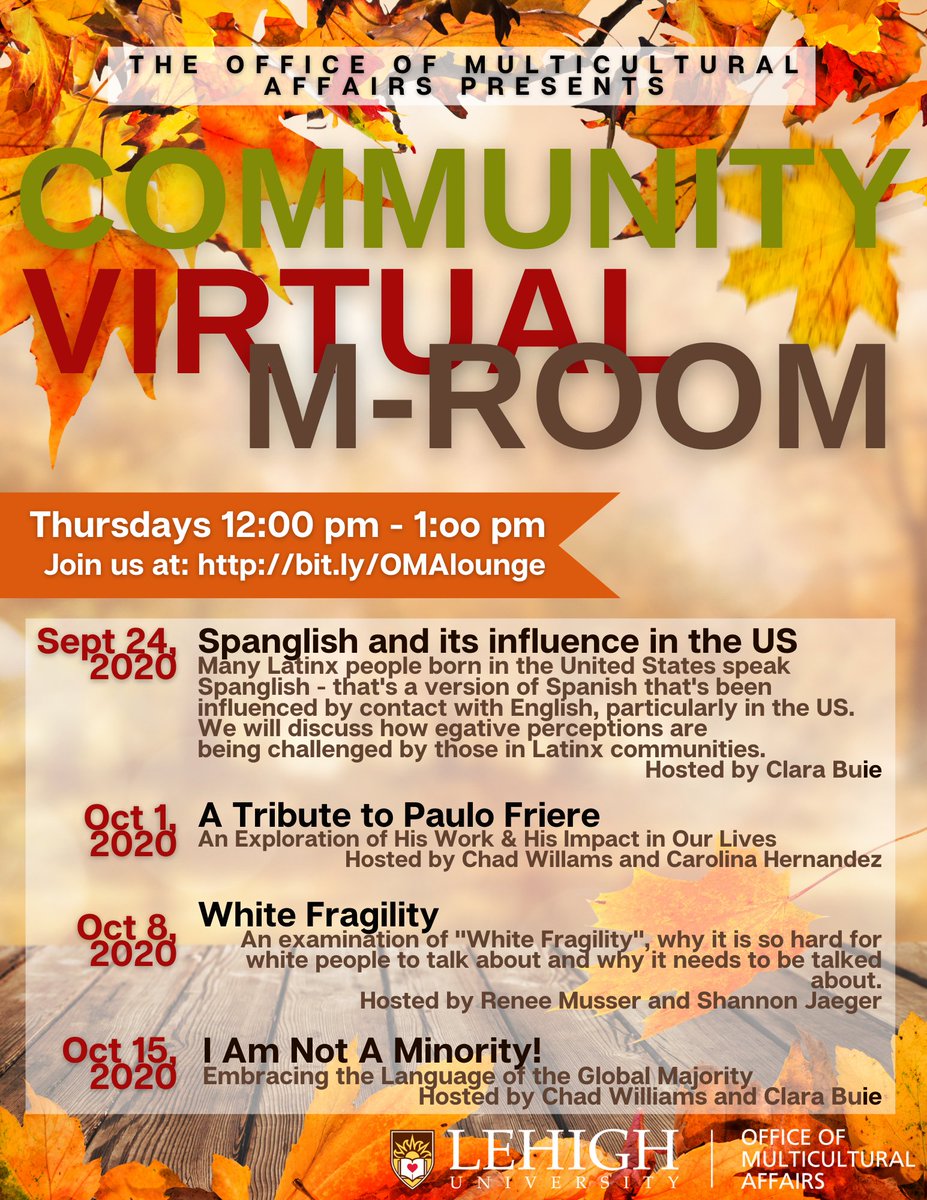 The M-Room will be holding a series of discussions every Thursday. Feel free to come by if any of the topics catch your eye!