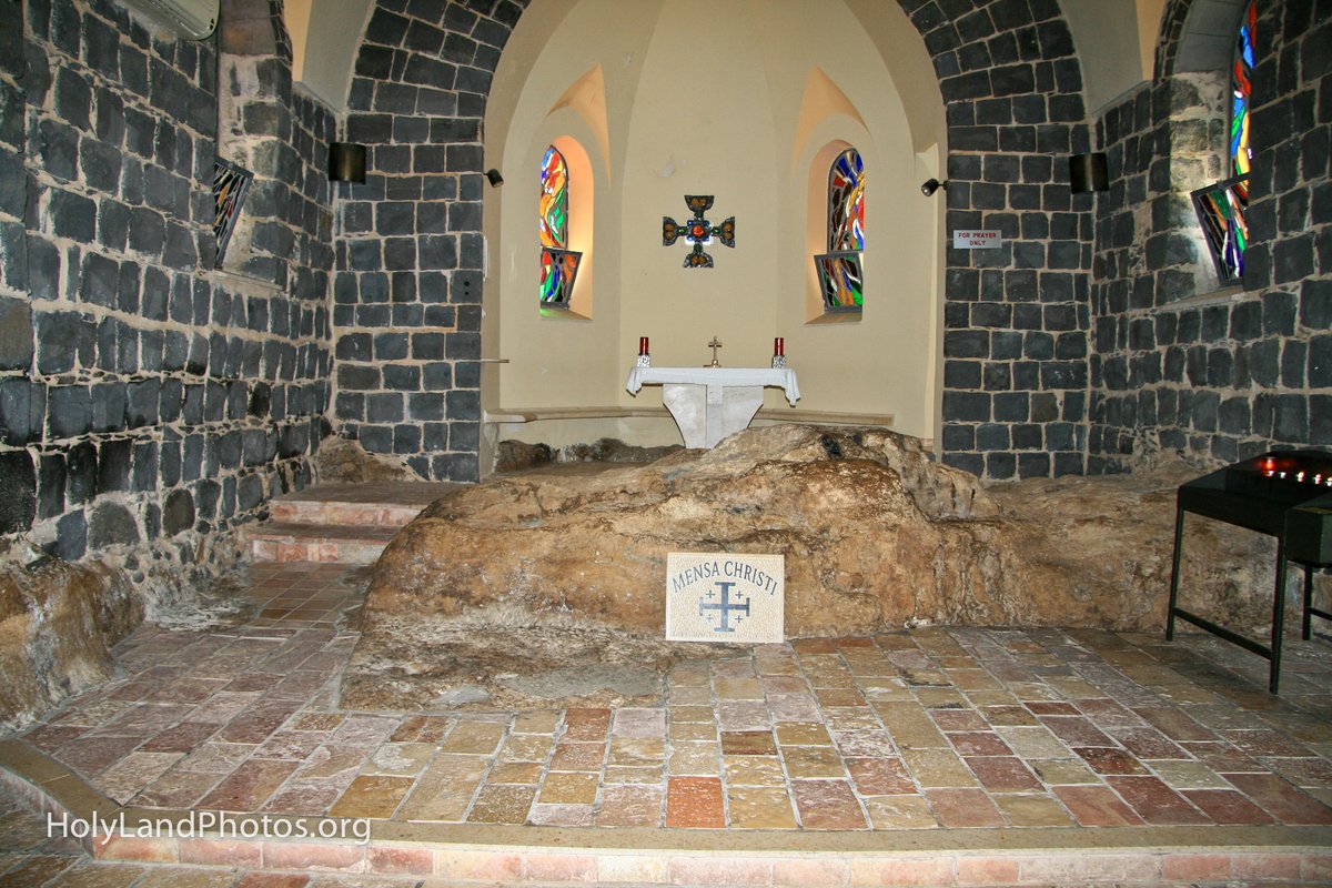 go2Carl's tweet photo. Israel: Lake of Galilee — Church of the #PrimacyofPeter — John 21:1-24 — Jesus feeding his disciples after his resurrection Jesus to Simon Peter "Feed my sheep" — Additional images here ... https://t.co/6eFud3FYzZ https://t.co/vGg5LMFUja