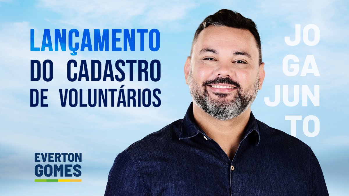 evertongomesrj's tweet photo. Fala Gente, quer ajudar um pré-candidato da #TurmaBoa

Estou lançando hoje o cadastro de Voluntários do Time. É o #JogaJunto, pois acredito em uma construção coletiva, participativa, transparente e diversa. 

Clica no link, preenche e vamos #JogarJunto

https://t.co/7Pl9QDQhQg https://t.co/M2oPYUICJ9