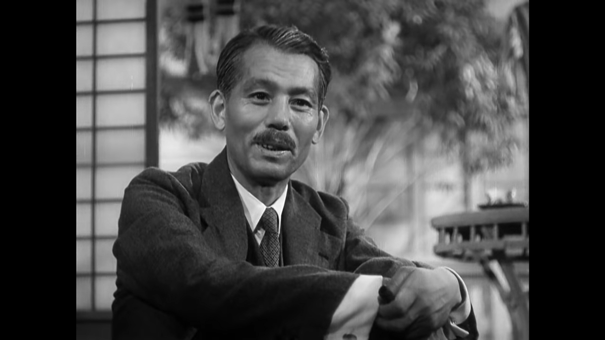 All of his interiors (and some of his exteriors) are sets, and everything is run by Ozu for approval - or in many cases chosen or created by Ozu himself.