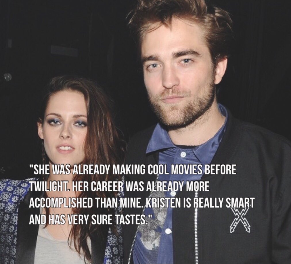  that tweet the person deleted today: (“that’s why I’m a better actor than u, Kristen.") is what people wanted Robert to say about / to Kristen versus what he actually said about her for the whole world to know, a thread of his quotes regarding her, starting now: 