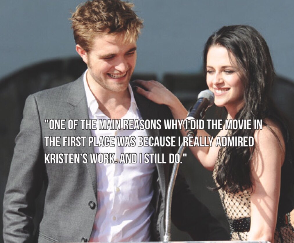  that tweet the person deleted today: (“that’s why I’m a better actor than u, Kristen.") is what people wanted Robert to say about / to Kristen versus what he actually said about her for the whole world to know, a thread of his quotes regarding her, starting now: 